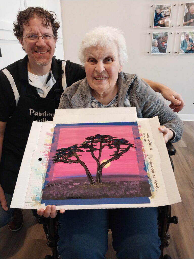 Visiting artist, painting with Larry