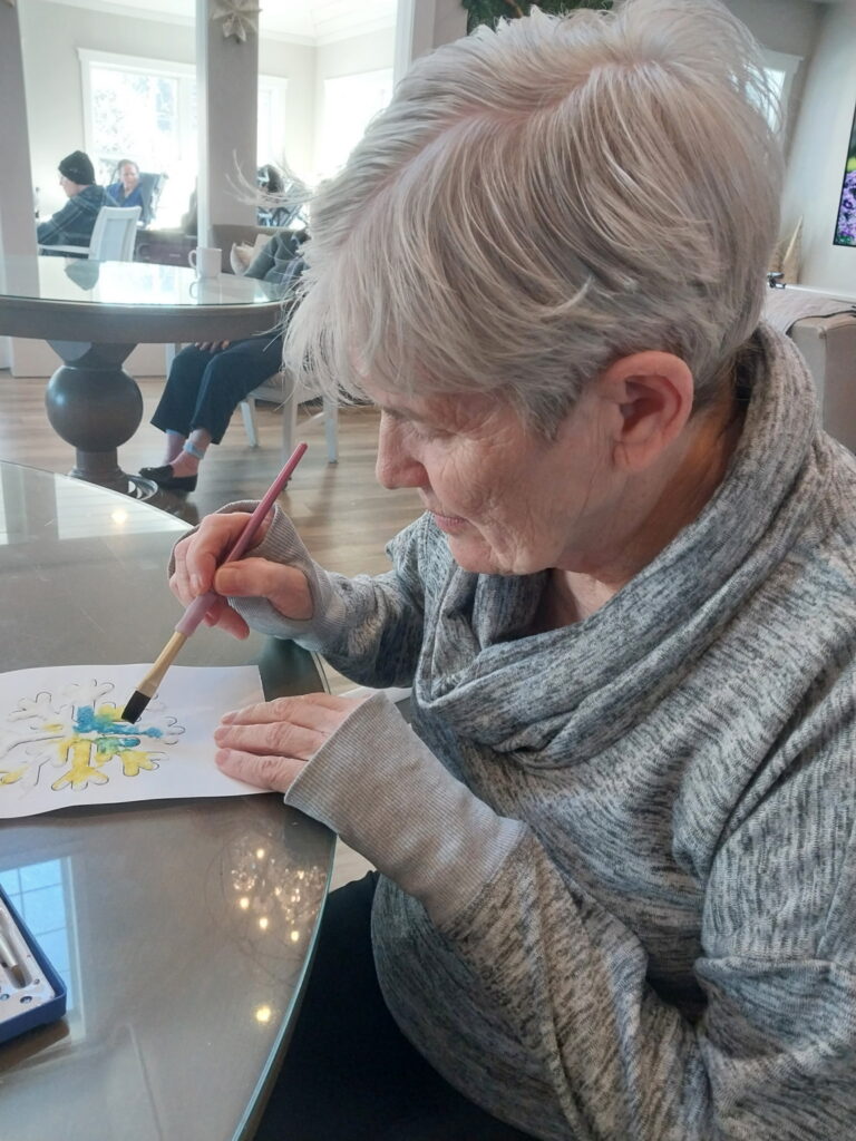 Visiting artist, painting with Larry